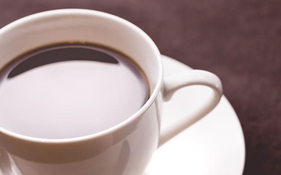 客室でコーヒーブレイク